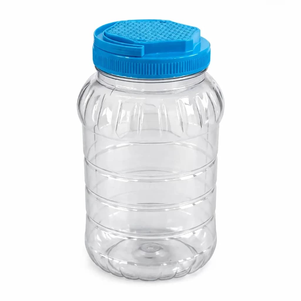 Borcan din plastic cu capac 2 L