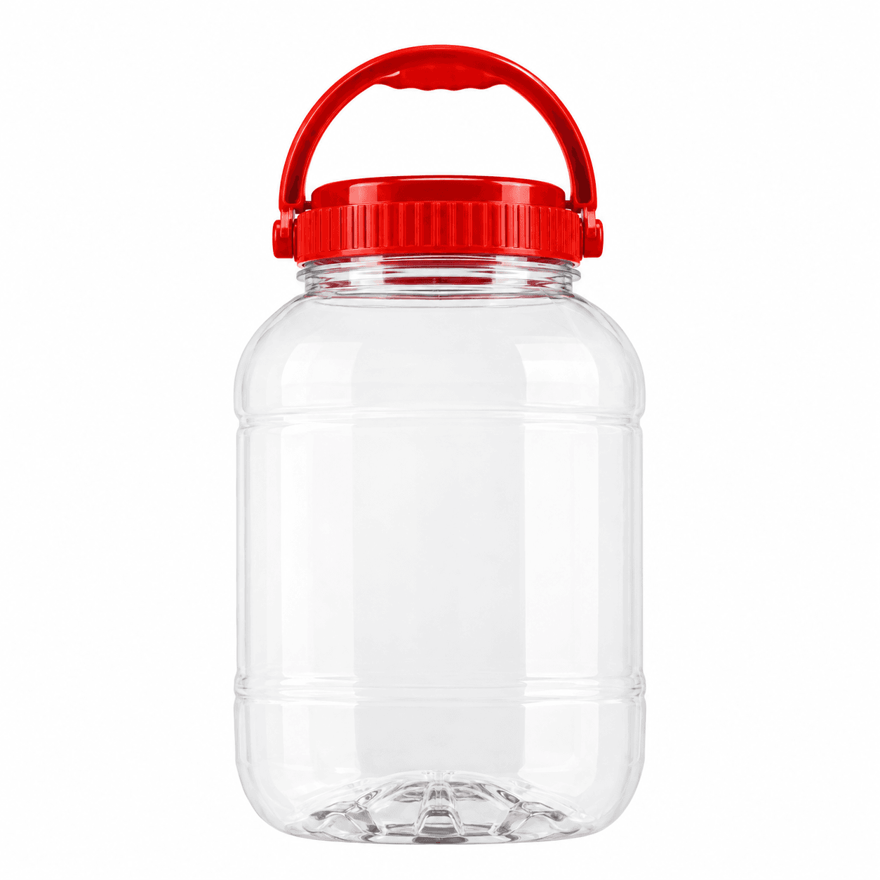 Borcan dreptunghiular din plastic cu capac 4 L